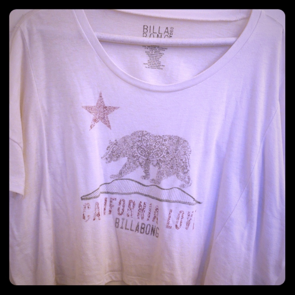 Graphic tee California white Crop top